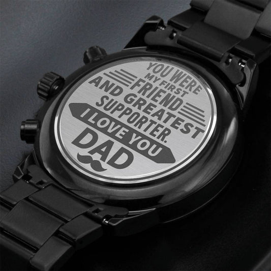 Handcrafted Black Chrono- For Dad