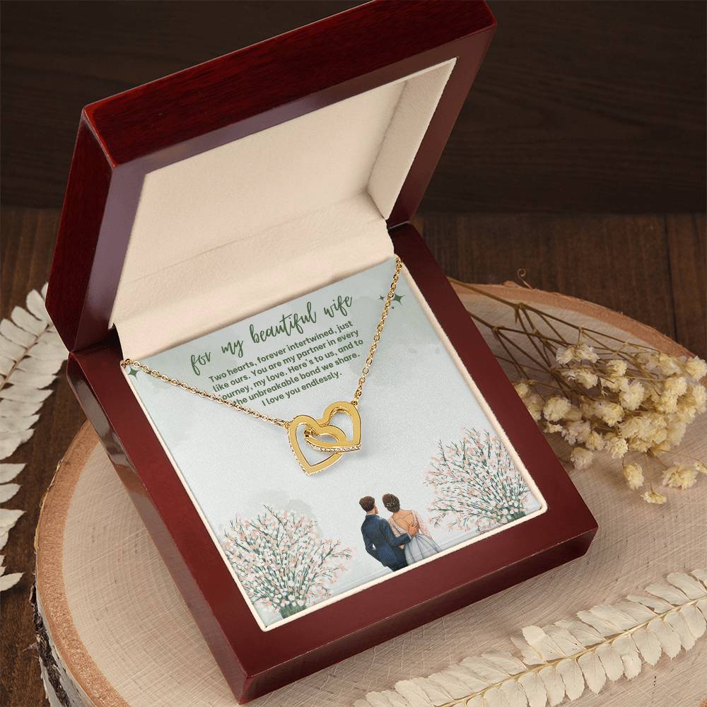 Forever Linked Hearts Necklace for Wife