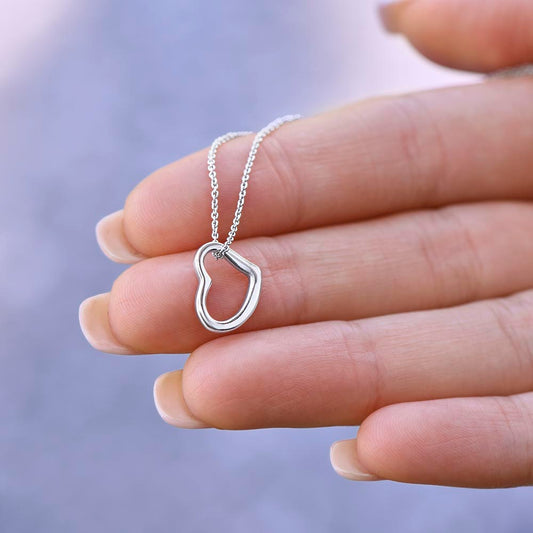 For My Beloved: Delicate Heart Necklace for Girlfriend