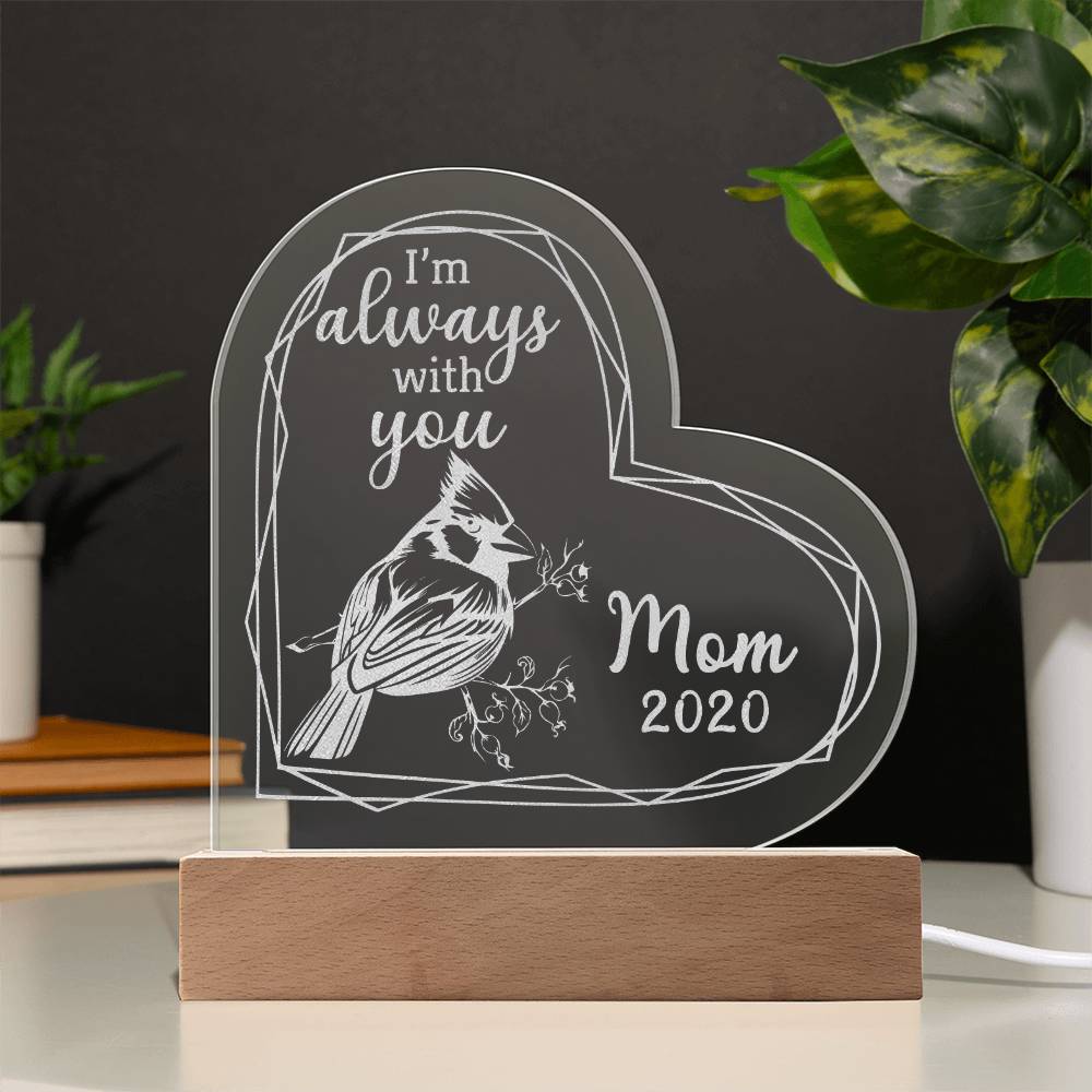 Eternal Love for Mom (Engraved Acrylic Heart)