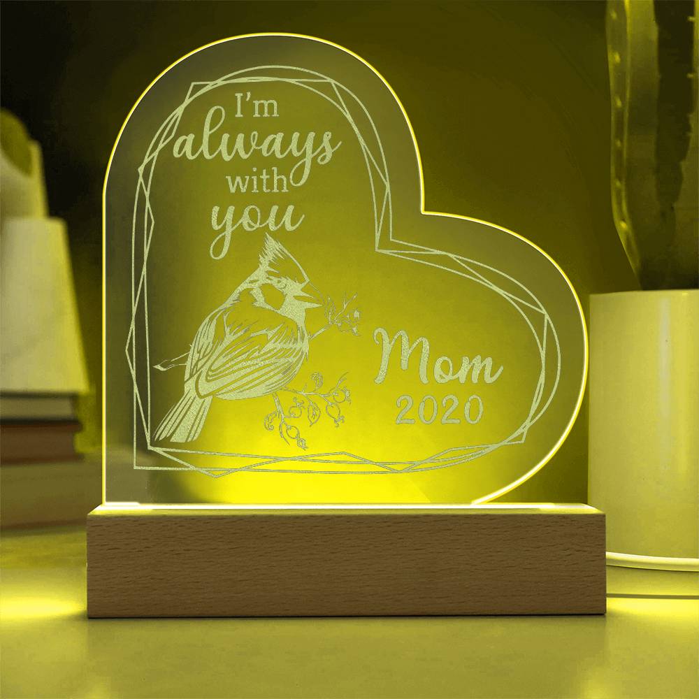 Eternal Love for Mom (Engraved Acrylic Heart)