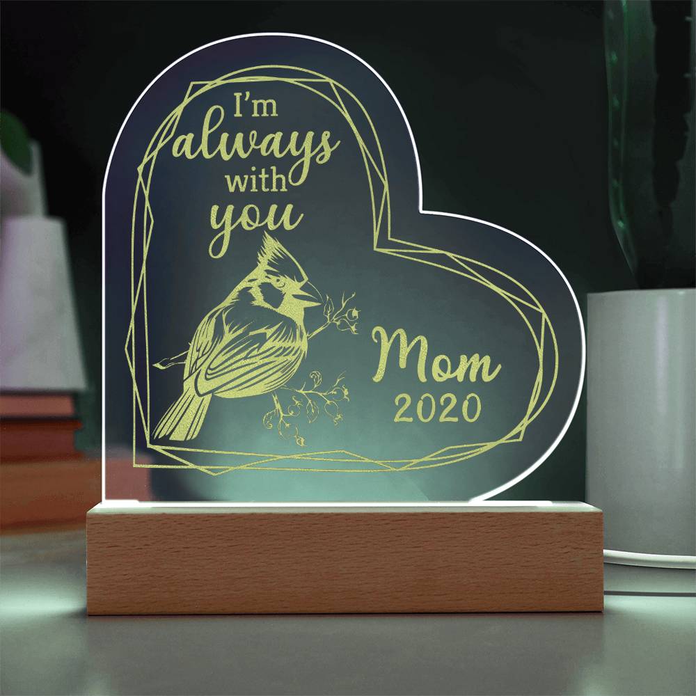 Eternal Love for Mom (Engraved Acrylic Heart)