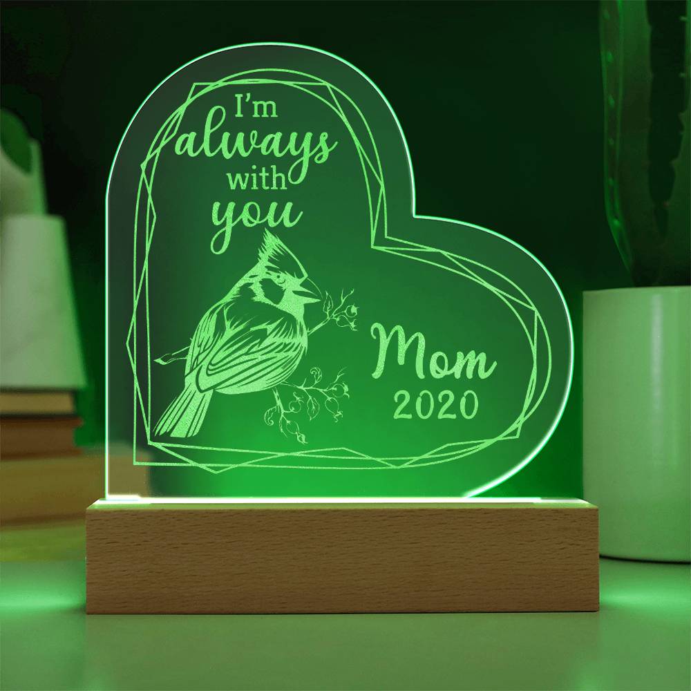 Eternal Love for Mom (Engraved Acrylic Heart)