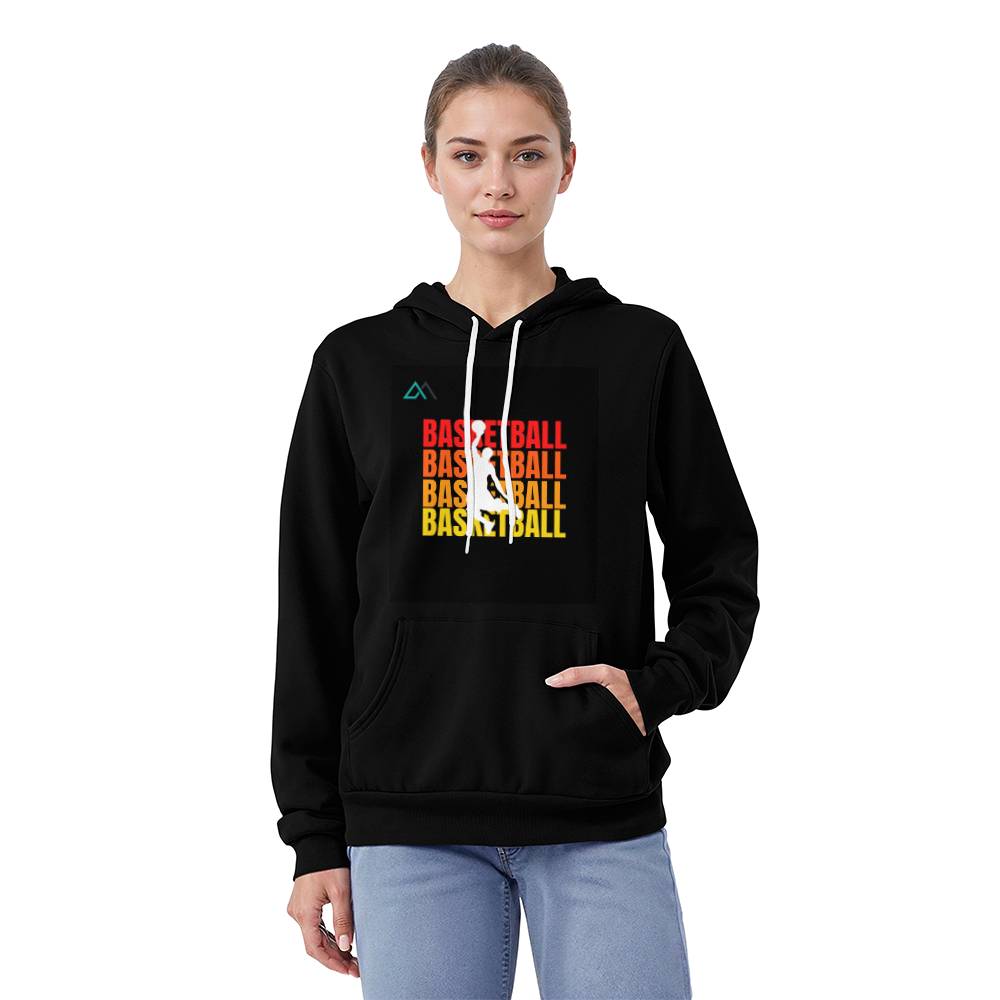 Unisex Pullover Hoodie- Basketball