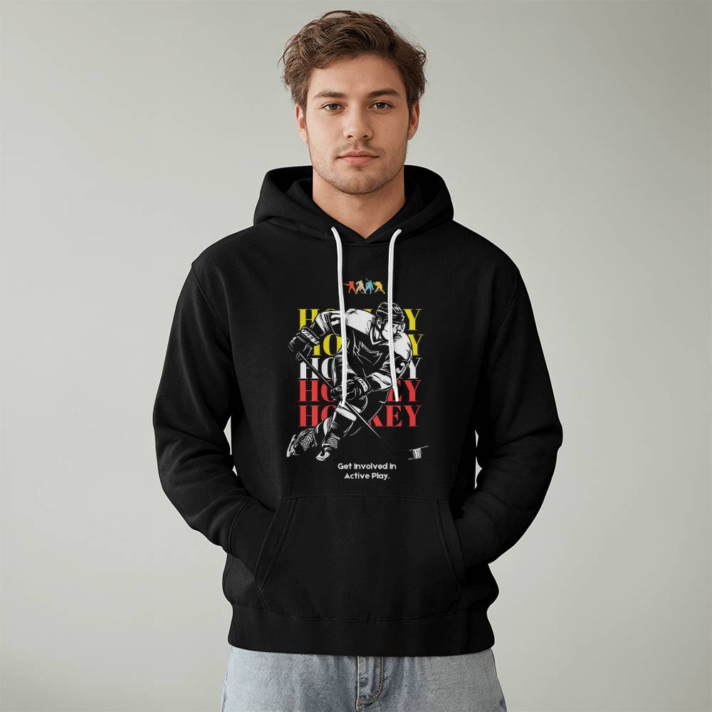 Unisex Pullover Hoodie- Hockey.