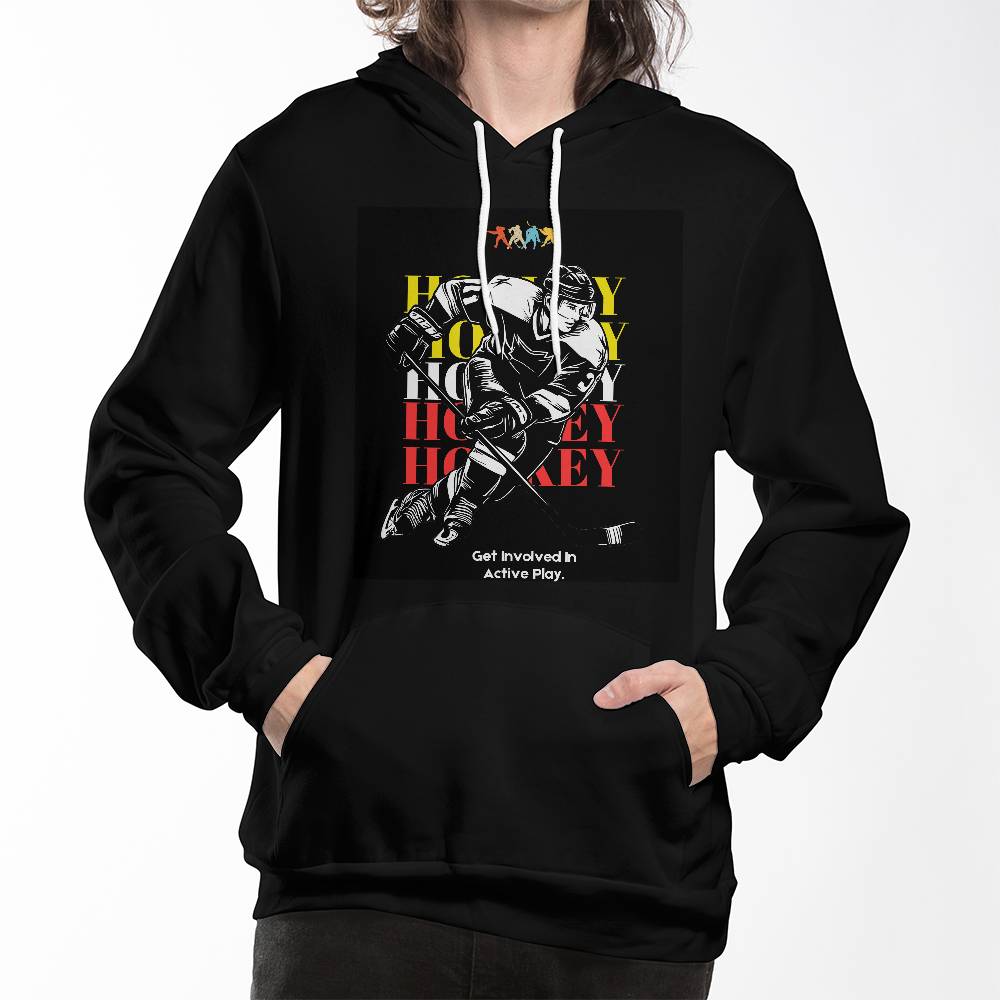 Unisex Pullover Hoodie- Hockey.