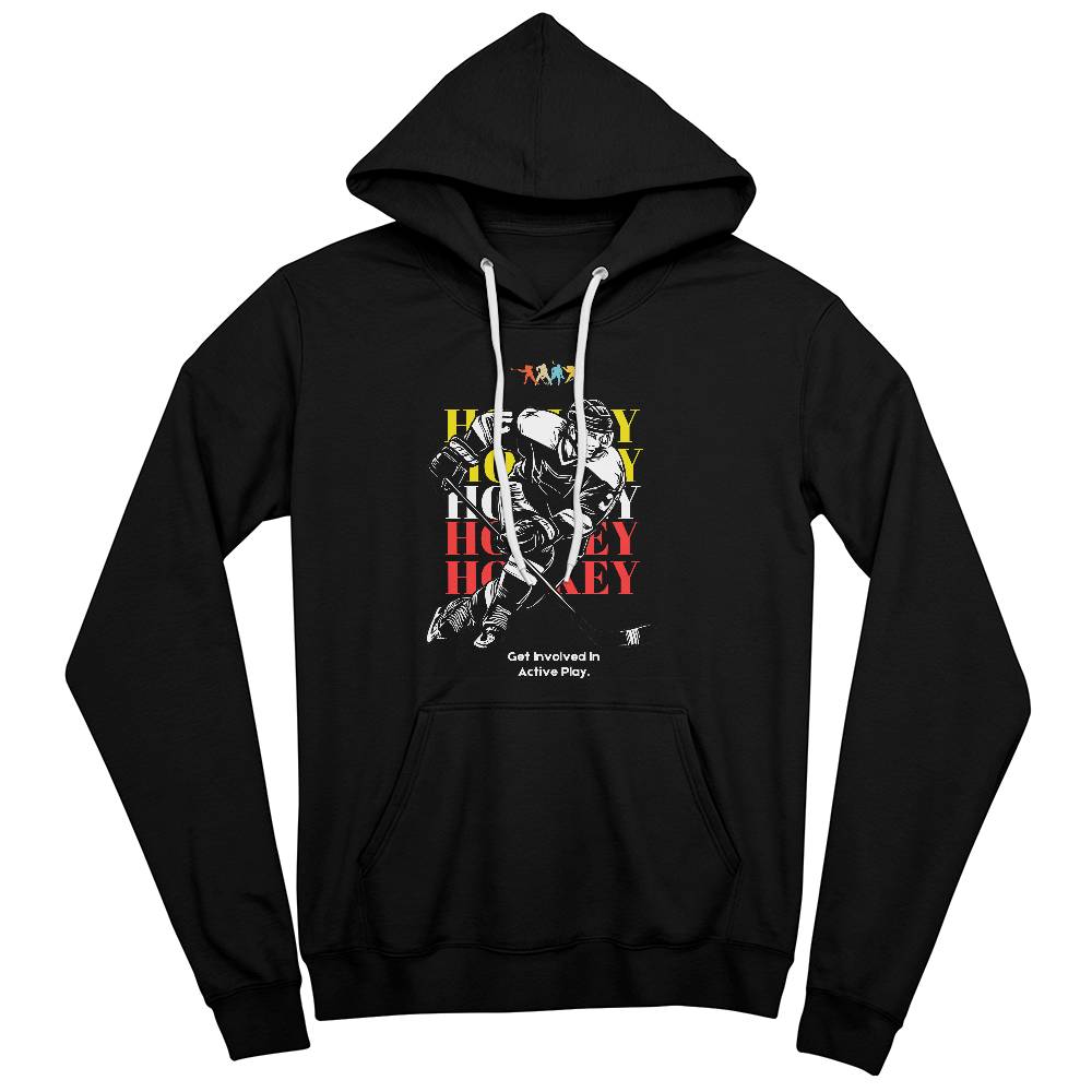 Unisex Pullover Hoodie- Hockey.