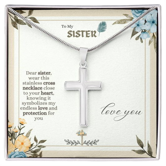 Strength in Silver: A Cross Necklace for Protection and Peace( SISTER)